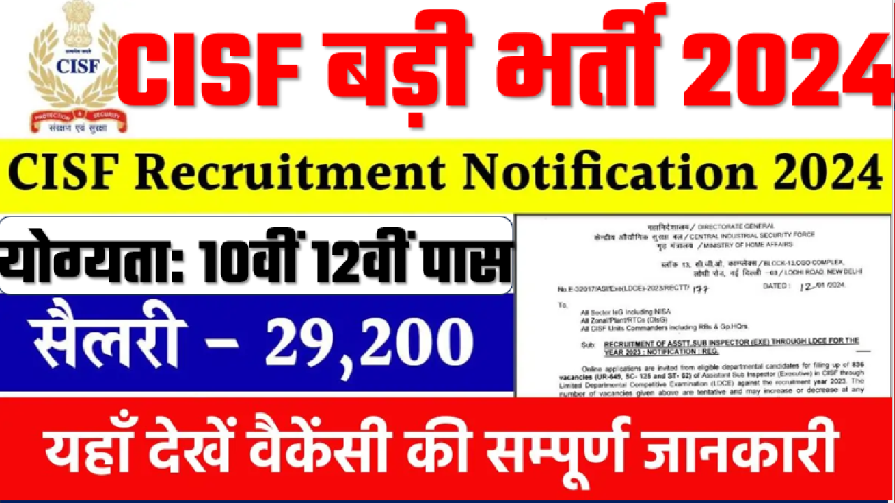 CISF Bharti 2024